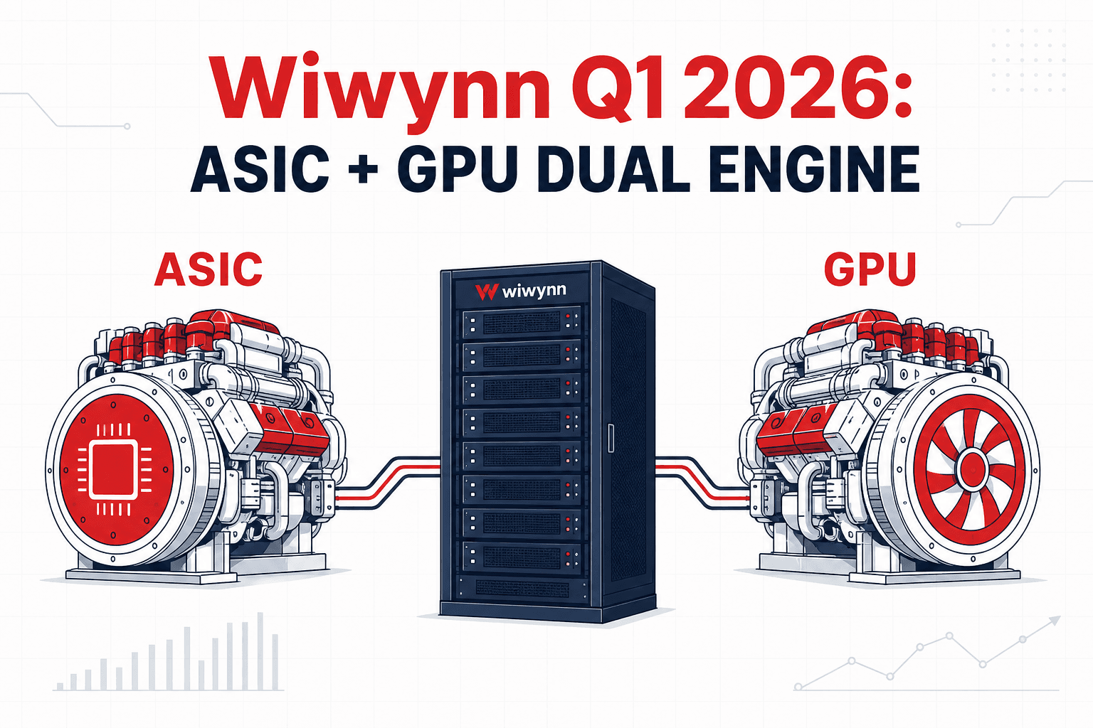 緯穎 Q1 2026 ASIC 與 GPU 雙引擎示意圖